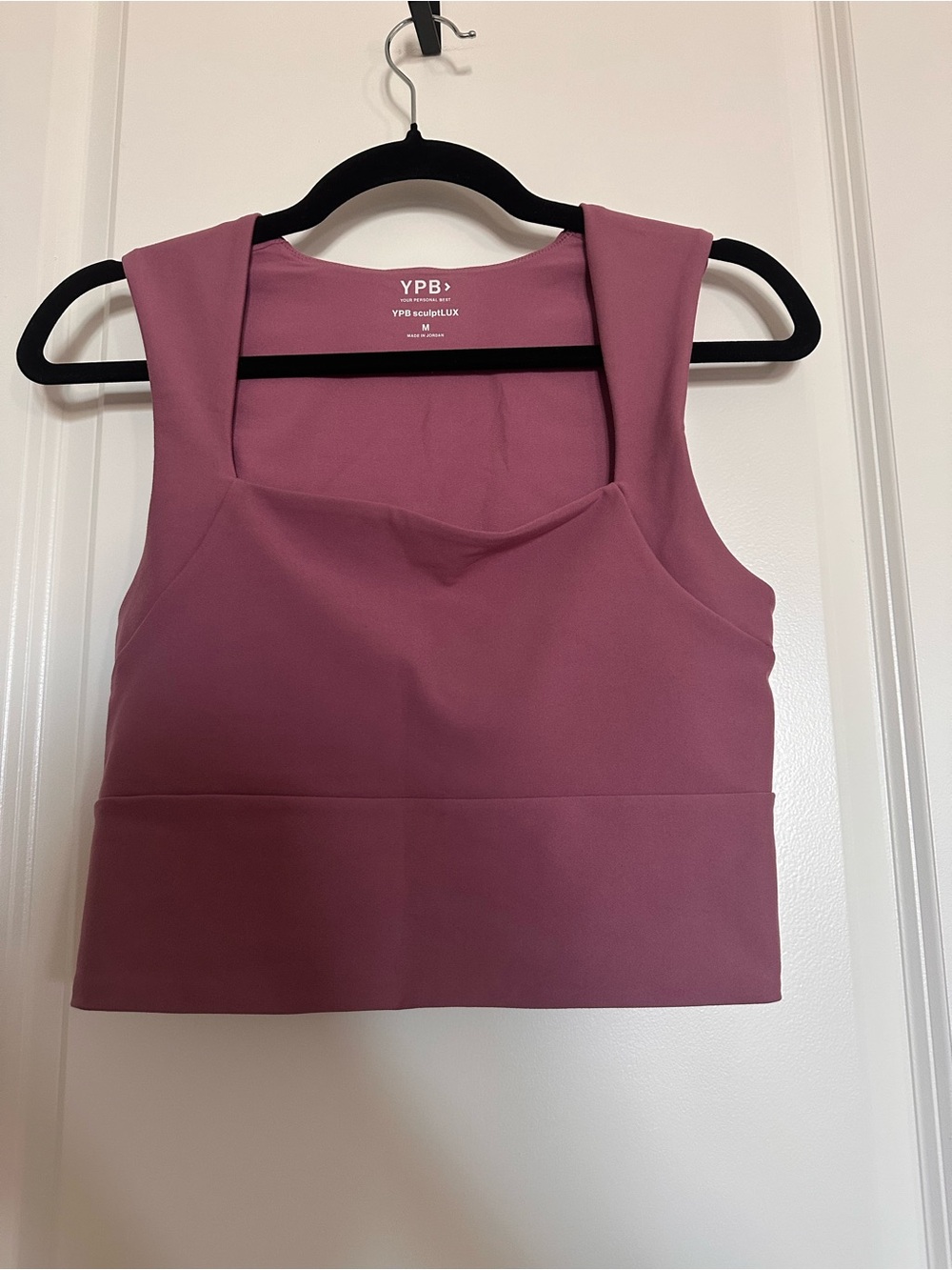 YPB Sculpt Lux Mauve Crop Tank